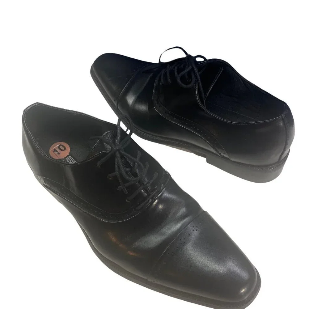 STACY ADAMS‎ Men Oxford Shoes Abbott Cap Toe Size 10 Black Business Casual
